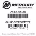Bar codes for Mercury Marine part number 79-895285Q03