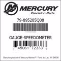 Bar codes for Mercury Marine part number 79-895285Q08