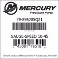Bar codes for Mercury Marine part number 79-895285Q21
