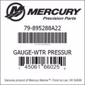 Bar codes for Mercury Marine part number 79-895288A22