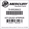 Bar codes for Mercury Marine part number 79-895288A23