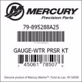 Bar codes for Mercury Marine part number 79-895288A25