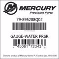 Bar codes for Mercury Marine part number 79-895288Q02