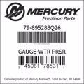 Bar codes for Mercury Marine part number 79-895288Q26