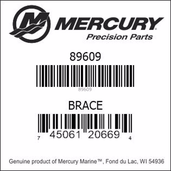 Bar codes for Mercury Marine part number 89609