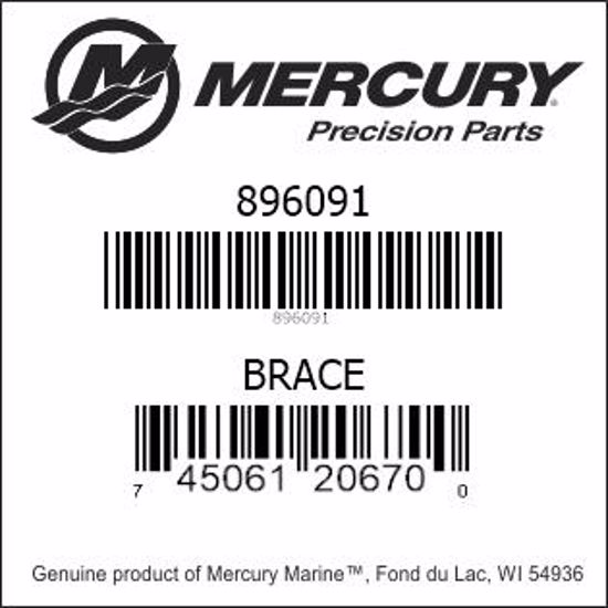 Bar codes for Mercury Marine part number 896091