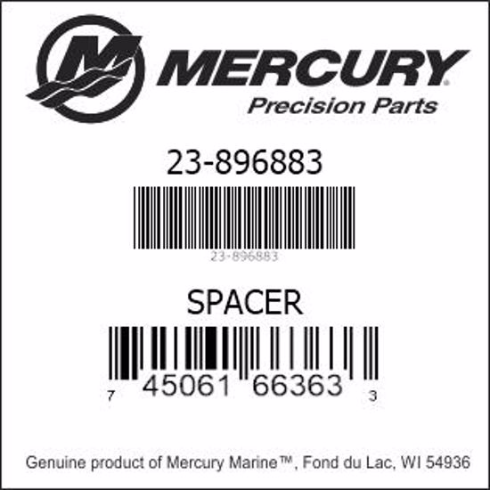 Bar codes for Mercury Marine part number 23-896883