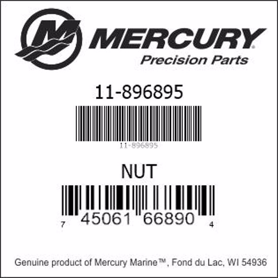 Bar codes for Mercury Marine part number 11-896895