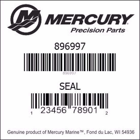 Bar codes for Mercury Marine part number 896997