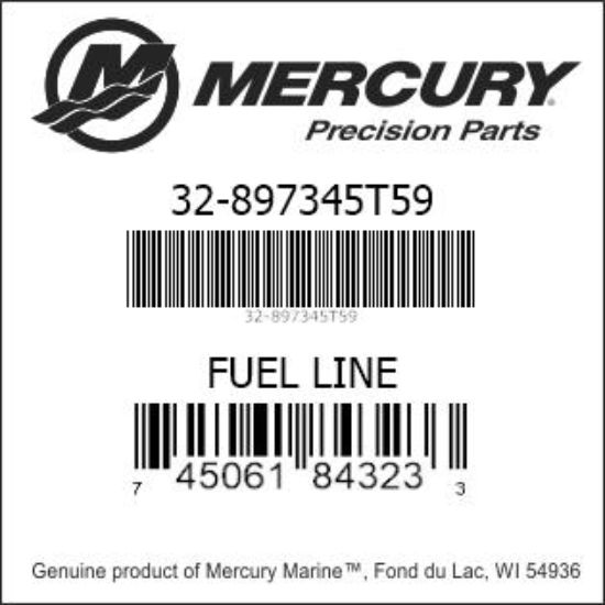 Bar codes for Mercury Marine part number 32-897345T59