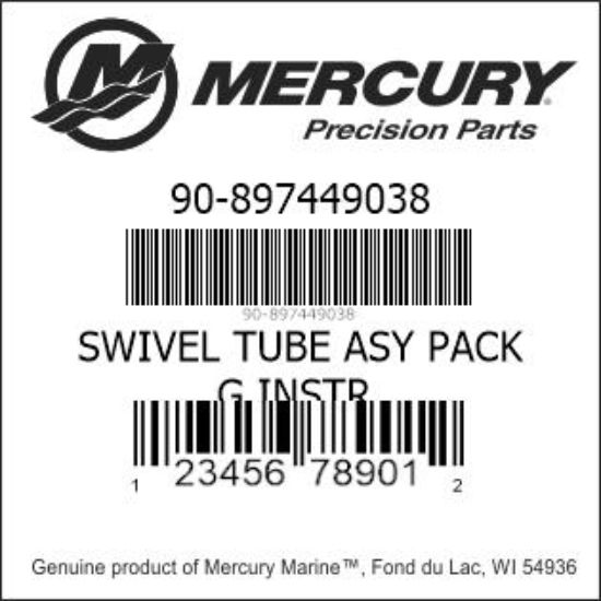 Bar codes for Mercury Marine part number 90-897449038