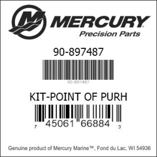 Bar codes for Mercury Marine part number 90-897487