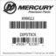 Mercury Marine part number 898022 DIPSTICK Bar codes for Mercury Marine part number 898022