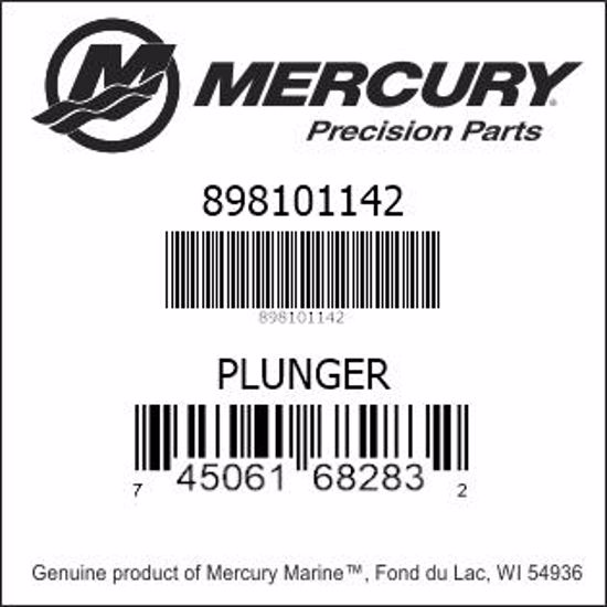 Bar codes for Mercury Marine part number 898101142