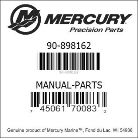 Bar codes for Mercury Marine part number 90-898162
