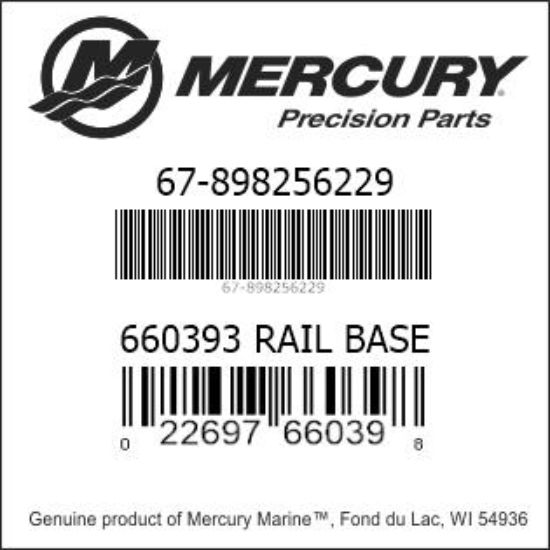 Bar codes for Mercury Marine part number 67-898256229