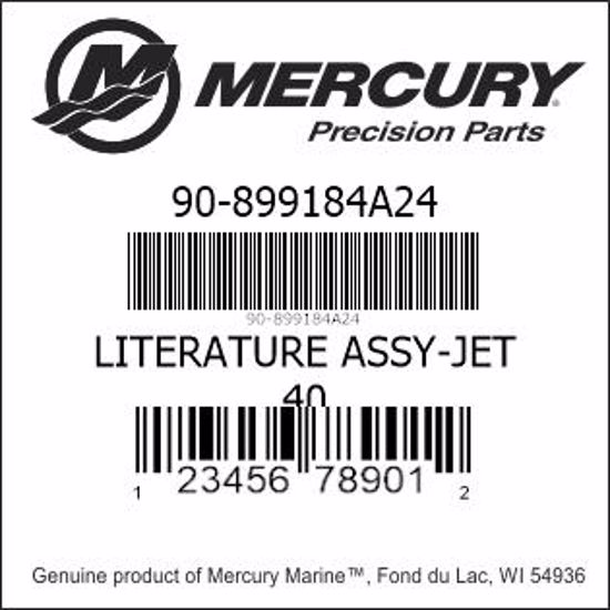 Bar codes for Mercury Marine part number 90-899184A24