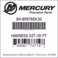 Bar codes for Mercury Marine part number 84-899785K30