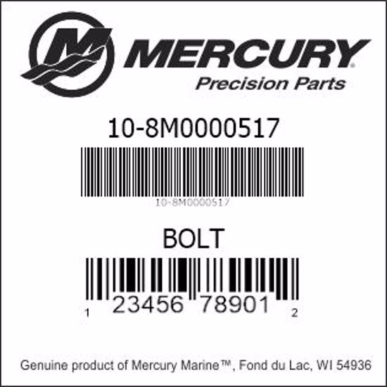 Bar codes for Mercury Marine part number 10-8M0000517