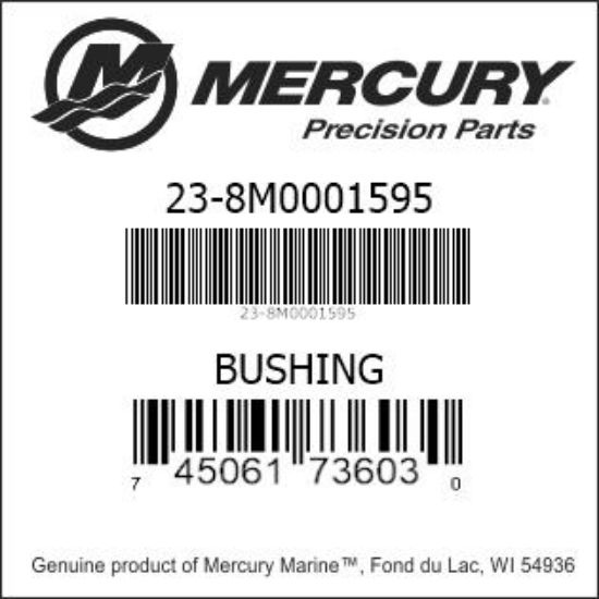 Bar codes for Mercury Marine part number 23-8M0001595