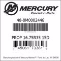 Bar codes for Mercury Marine part number 48-8M0002446