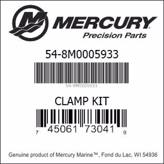 Bar codes for Mercury Marine part number 54-8M0005933