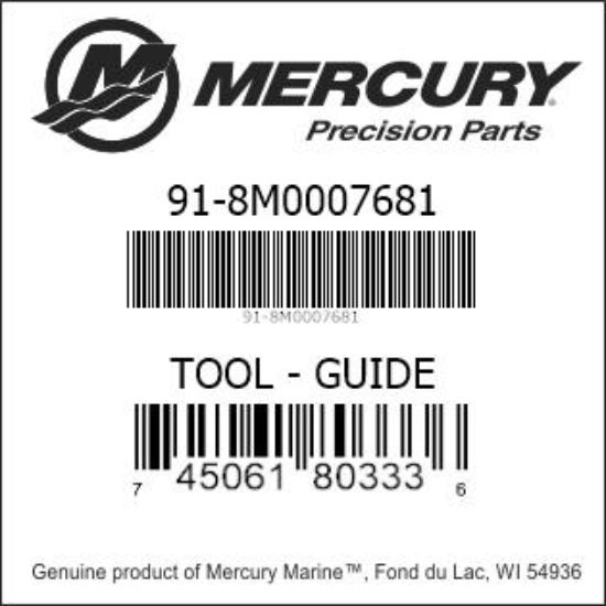 Bar codes for Mercury Marine part number 91-8M0007681