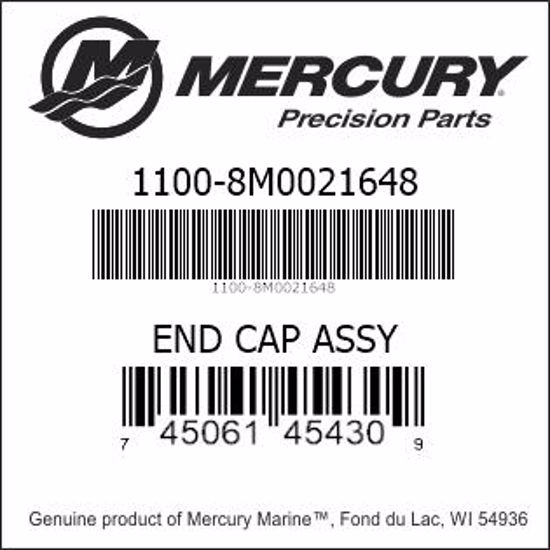 Bar codes for Mercury Marine part number 1100-8M0021648