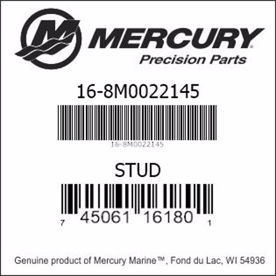 Bar codes for Mercury Marine part number 16-8M0022145