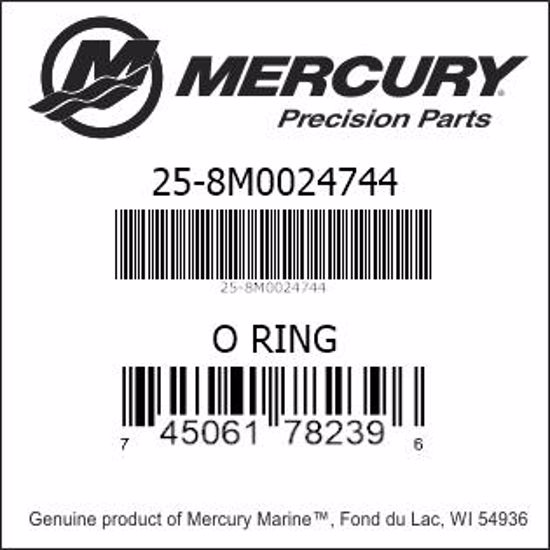 Bar codes for Mercury Marine part number 25-8M0024744