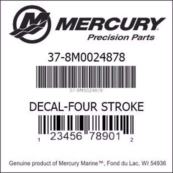 Bar codes for Mercury Marine part number 37-8M0024878