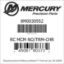 Mercury Marine part number 8M0030552 RC MCM NO/TRM-CHR Bar codes for Mercury Marine part number 8M0030552
