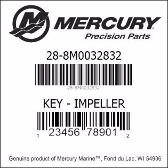 Bar codes for Mercury Marine part number 28-8M0032832