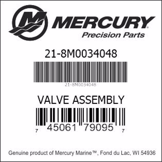 Bar codes for Mercury Marine part number 21-8M0034048