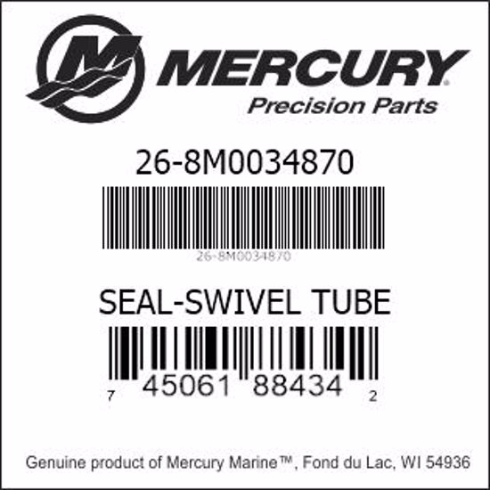 Bar codes for Mercury Marine part number 26-8M0034870