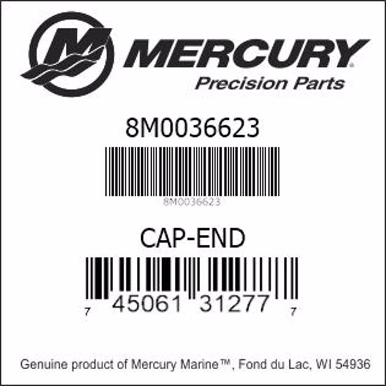 Bar codes for Mercury Marine part number 8M0036623