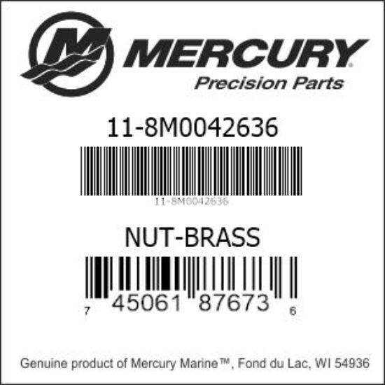 Bar codes for Mercury Marine part number 11-8M0042636