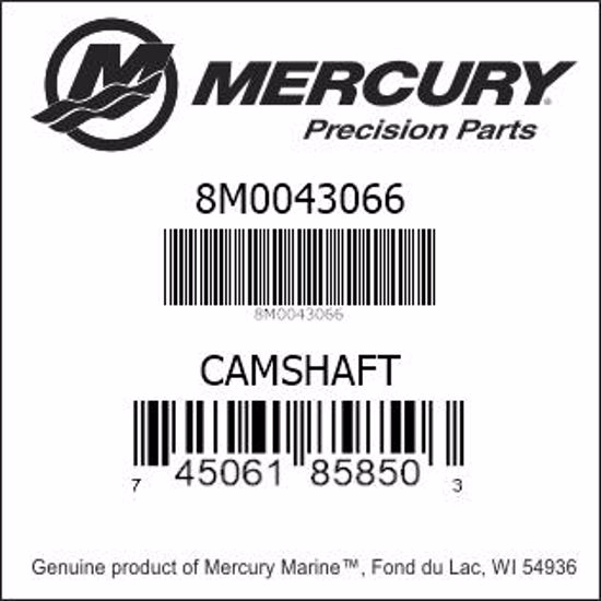 Bar codes for Mercury Marine part number 8M0043066