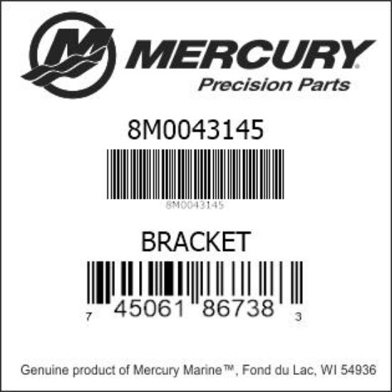 Bar codes for Mercury Marine part number 8M0043145