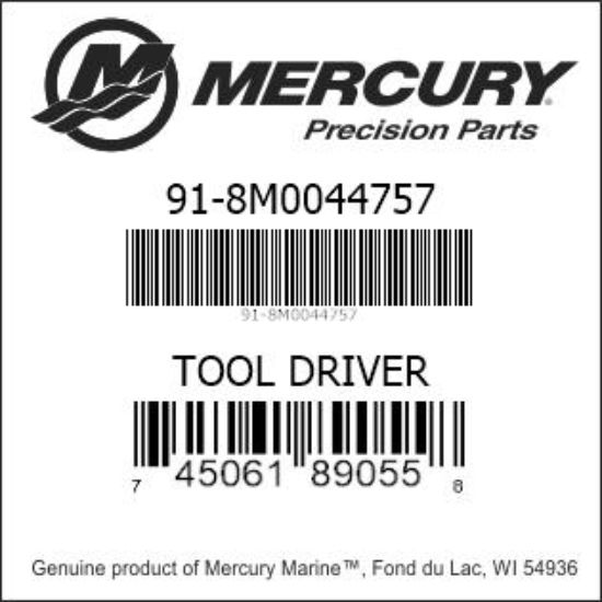 Bar codes for Mercury Marine part number 91-8M0044757