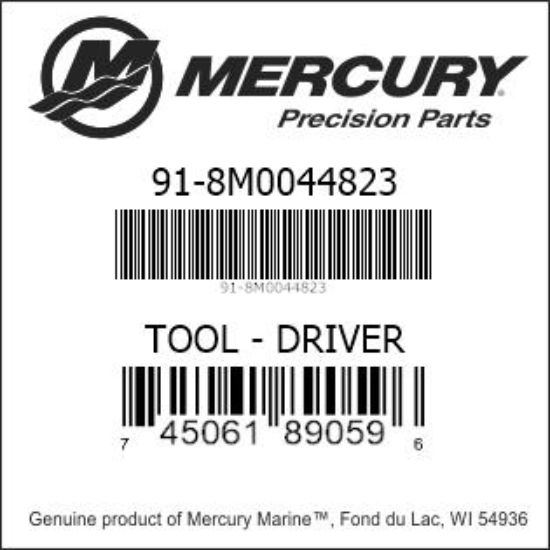 Bar codes for Mercury Marine part number 91-8M0044823