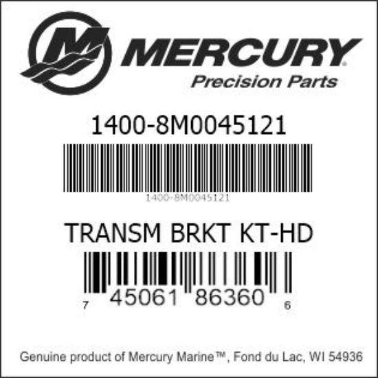 Bar codes for Mercury Marine part number 1400-8M0045121