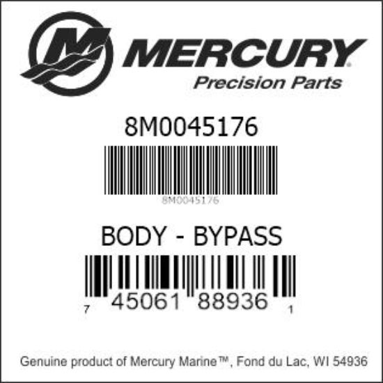 Bar codes for Mercury Marine part number 8M0045176