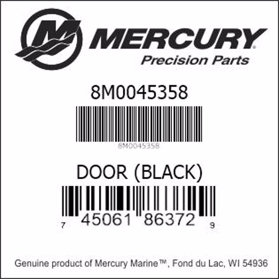 Bar codes for Mercury Marine part number 8M0045358