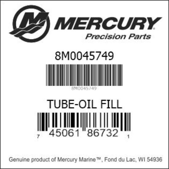 Bar codes for Mercury Marine part number 8M0045749