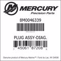 Bar codes for Mercury Marine part number 8M0046339
