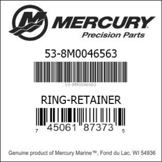 Bar codes for Mercury Marine part number 53-8M0046563