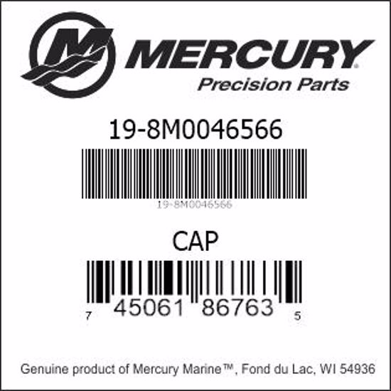 Bar codes for Mercury Marine part number 19-8M0046566