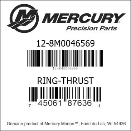 Bar codes for Mercury Marine part number 12-8M0046569