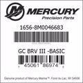 Bar codes for Mercury Marine part number 1656-8M0046683